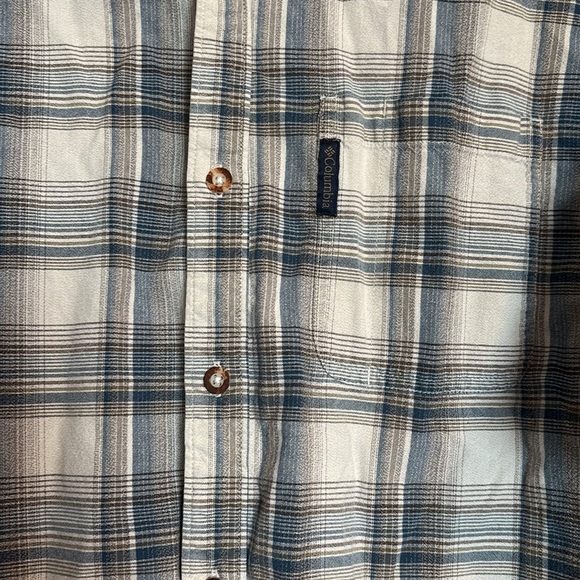 Columbia men’s gray plaid long sleeve button down shirt size medium - Picture 3 of 8